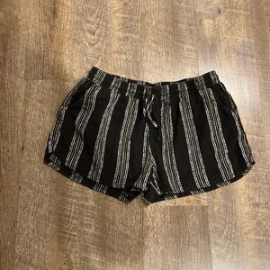 Striped Black Shorts Sz S